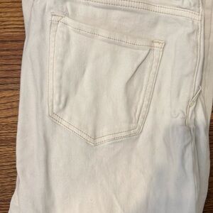 Risen Jeans white Denim Jeans cuff bottom